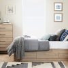 South Shore Fakto Mates Bed with Storage Drawers Full Rustic Oak
