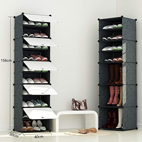 JOISCOPE Portable Shoe Storage Organzier Tower, Modular Cabinet