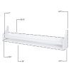 Nursery Décor Wall Shelves - 3 Shelf Set - White Long Crown Molding