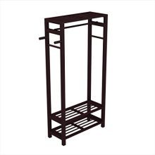Stony-Edge Wood Coat & Shoe Garment Rack and Hat Stand