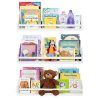Nursery Décor Wall Shelves - 3 Shelf Set - White Long Crown Molding