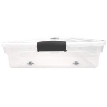 HOMZ Clear underbed Storage Container with lid, 60 Quart