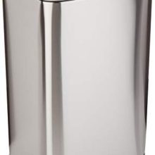 AmazonBasics Rectangle Soft-Close Trash Can with Steel Bar Pedal