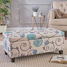 Christopher Knight Home Living Brenway Pattern Fabric Storage Ottoman