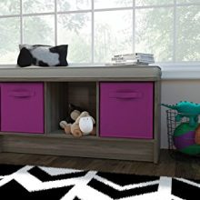 ClosetMaid Cubeicals 3-Cube Storage Bench, Natural Gray