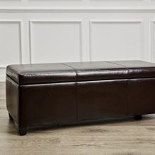 First Hill Madison Rectangular Faux Leather Storage Ottoman Bench