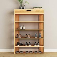 sogesfurniture Shoe Rack 29.5 Inches 5 Tier Free Standing Wooden Shoe