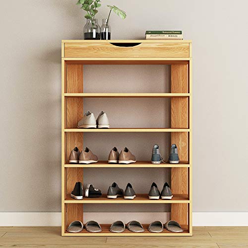 sogesfurniture Shoe Rack 29.5 Inches 5 Tier Free Standing Wooden Shoe