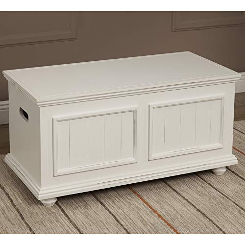 HomePop Notting Hill Wood Storage Trunk  with Hinged Lid