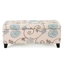 Christopher Knight Home Living Brenway Pattern Fabric Storage Ottoman