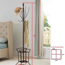 Kings Brand Bronze Finish Metal Coat Rack & Hat Stand