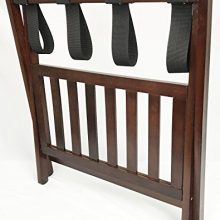 Deluxe Folding Wooden Luggage Rack with Shoe Shelf