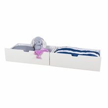 Max & Lily Solid Wood Under Bed Storage Drawers, White