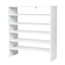 Giantex 3-in-1 Shoe Rack, 5-Tier Shoe Organizer, Wood Storage Shelf for Shoes