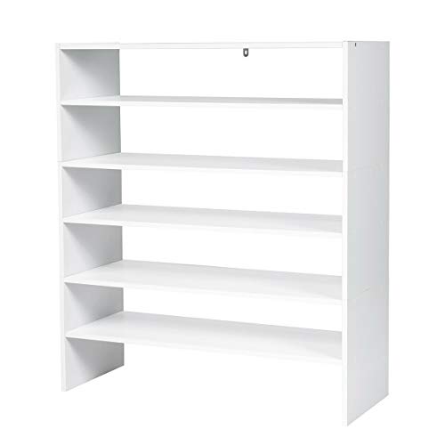 Giantex 3-in-1 Shoe Rack, 5-Tier Shoe Organizer, Wood Storage Shelf for Shoes