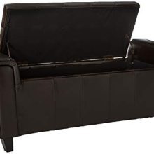 Christopher Knight Home Living James Brown Tufted Leather Armed Storage
