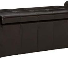 Christopher Knight Home Living James Brown Tufted Leather Armed Storage