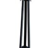 King's Brand Black/Chrome Finish Metal Coat Rack