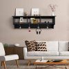 Giantex Hanging Shelf with Hooks Wall Mount Cubby Organizer