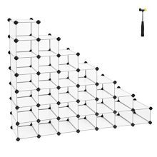 SONGMICS Shoe Rack, Space Saving 32-Pair Plastic Shoe Units
