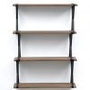 JackCubeDesign Wall Mount Modern Industrial Metal Rustic Wood