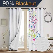 SONGDAYONE Kids Curtain Colorful Home Decor Privacy Protection
