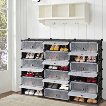 LANGRIA 18-Cube DIY Shoe Rack, Storage Drawer Unit Multi Use