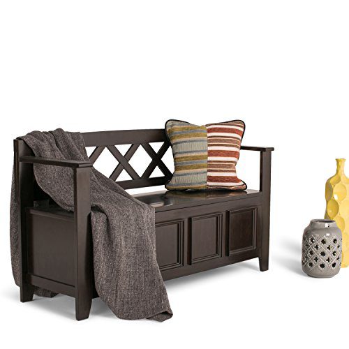 Amherst Solid Wood 48 inch Wide Transitional Entryway Storage Bench