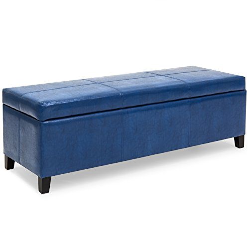 Best Choice Products Upholstered Faux Leather Storage Ottoman Bench