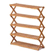 Rakumi Multi-Tier Foldable Bamboo Shoe Rack Multifunctional
