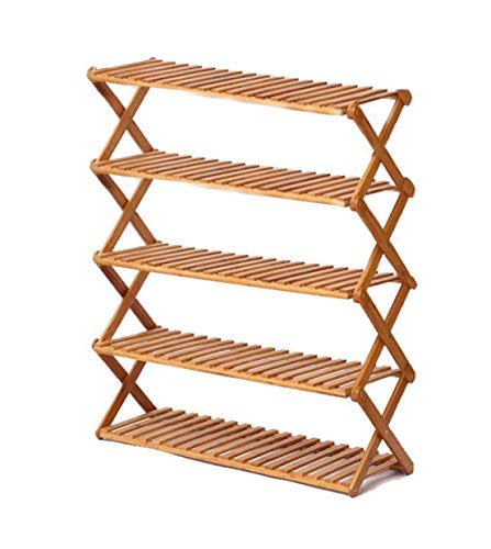 Rakumi Multi-Tier Foldable Bamboo Shoe Rack Multifunctional