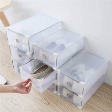 24 Grids Foldable Plastic Shoe Boxes Universal Home Organizer Stackable Storage