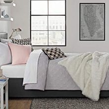 DHP Cambridge Upholstered Faux Leather Platform Bed