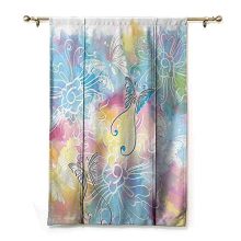 SEMZUXCVO Light Luxury high-end Curtains Colorful Home Decor Romantic