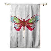 HCCJLCKS Printed Curtain Dragonfly Vivid Spring Time Inspired Moth