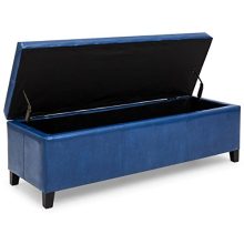 Best Choice Products Upholstered Faux Leather Storage Ottoman Bench