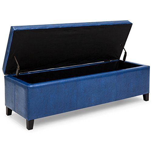Best Choice Products Upholstered Faux Leather Storage Ottoman Bench