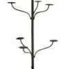Displays2go Tall Multi-Tiered Rotating Wrought Iron Hat and Coat Rack