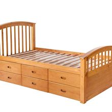 Merax Twin Size Platform Storage Bed Solid Wood Bed