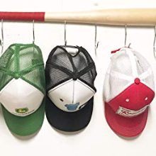 Coat Rack Wall Mount Baseball Bat Cap Hat Towel Jersey Display