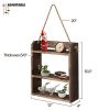 ANTJUMPER Hanging Ladder Shelf, Rustic Wood Wall Hanging Floating Shelves