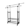 PowCube Garment Rack,Adjustable Garment Rolling Collapsible Clothing Rack