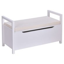 Giantex Storage Bench Shoes Rack W/Removable Seat Cushion Entryway Shoe