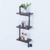 Industrial Pipe Shelves: Retro Wall-Mounted Shelving for Vintage Steampunk Style