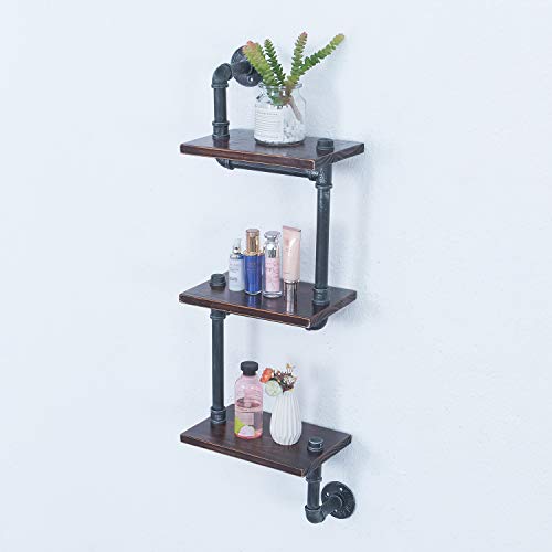Industrial Pipe Shelves: Retro Wall-Mounted Shelving for Vintage Steampunk Style
