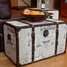 Styled Shopping Decorative New York Medium Wood Steamer Trunk Wooden