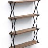 JackCubeDesign Wall Mount Modern Industrial Metal Rustic Wood