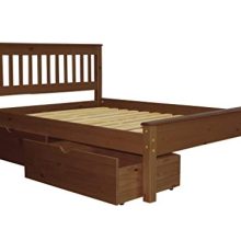 Bedz King Mission Style Full Bed with 2 Under Bed Drawers
