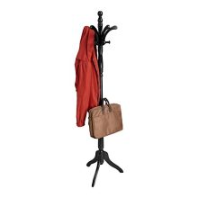 Mind Reader Hook Free Standing Wood Coat Rack