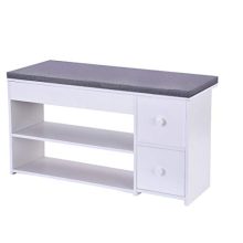 ManxiVoo 2-Tier Shoes Rack Bench Entryway Storage Shoe Organizer